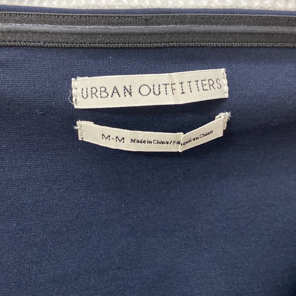 Women’s Urban Outfitters navy blue sparkle strapless bandeau/tube top. Size M - Picture 8 of 13